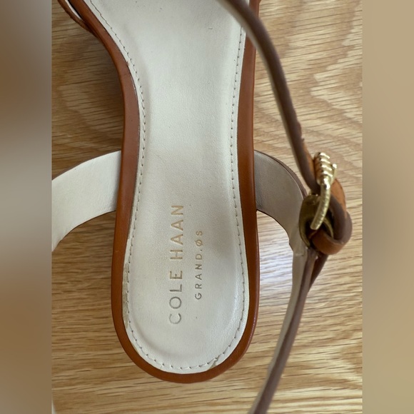 Cole Haan Brown Suede Real Leather Platform Sandals, Size 6 1:2 - Picture 4 of 7